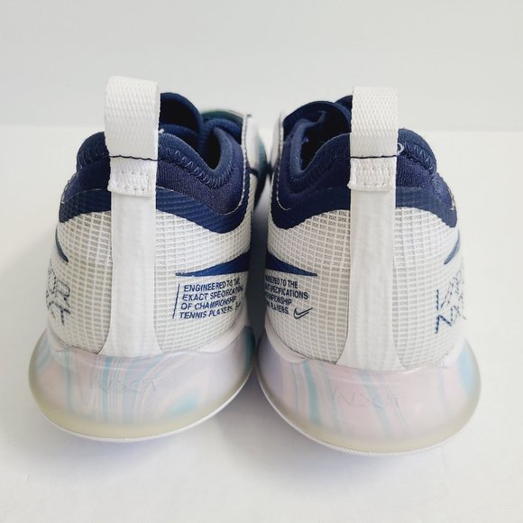 NEW Nike React Vapor NXT HC Tennis Shoes CV0724-102 Size 7 White Midnight Navy main image 8